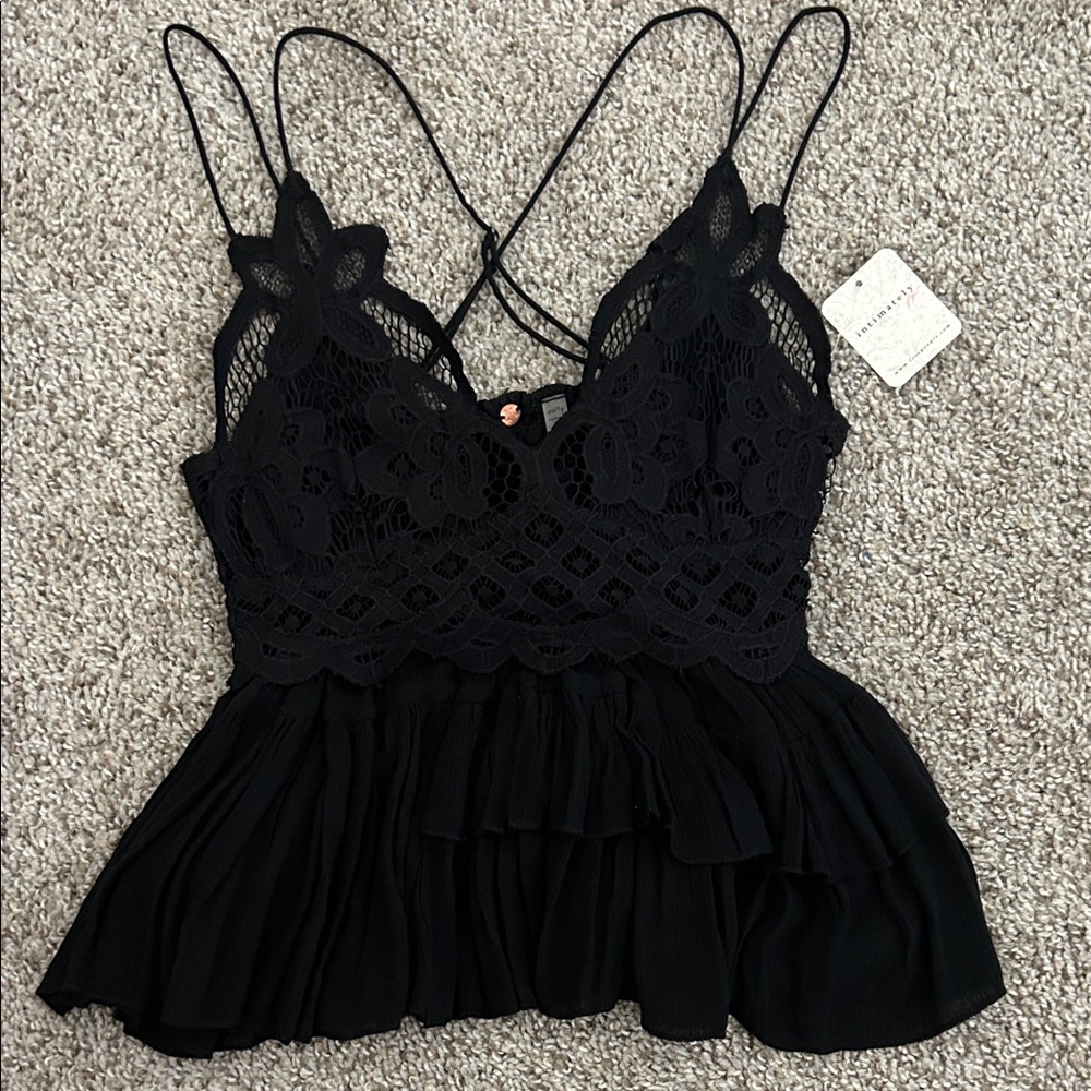 Adella Black Tank Top